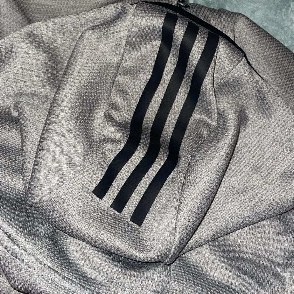 Adidas Climawarm Full-Zip Hoodie Men’s Small Light Gray
